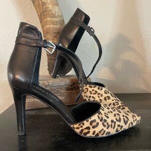 Leopard Print Black Heels